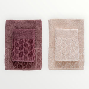 HAZAL Banyo Takımı — Bej - Mürdüm (2)