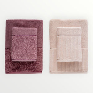 SEVGİ Banyo Takımı — Bej - Mürdüm (2)