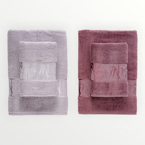 BAMBU Banyo Takımı — Gri - Mürdüm