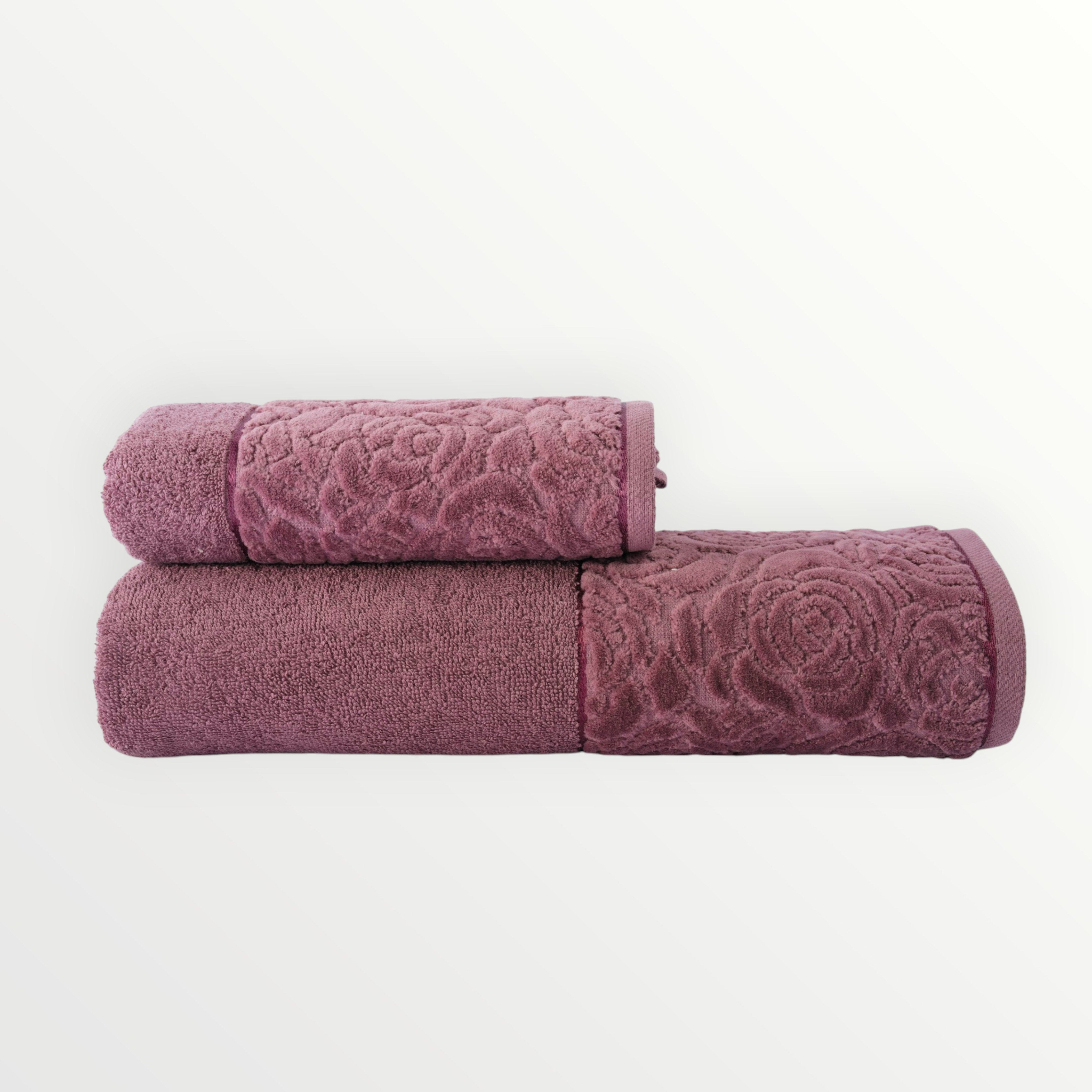 SEVGİ Banyo Havlusu — Mürdüm (2)