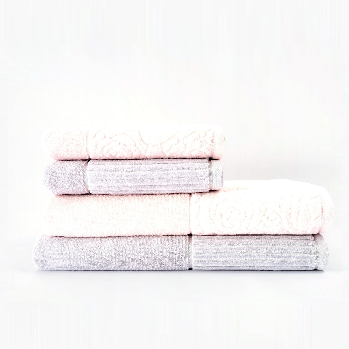 SEVGİ Banyo Takımı — Gri - Pudra