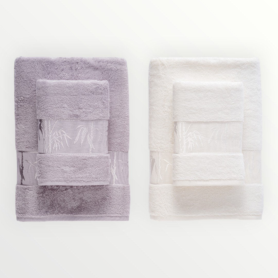 BAMBU Banyo Takımı — Krem - Gri