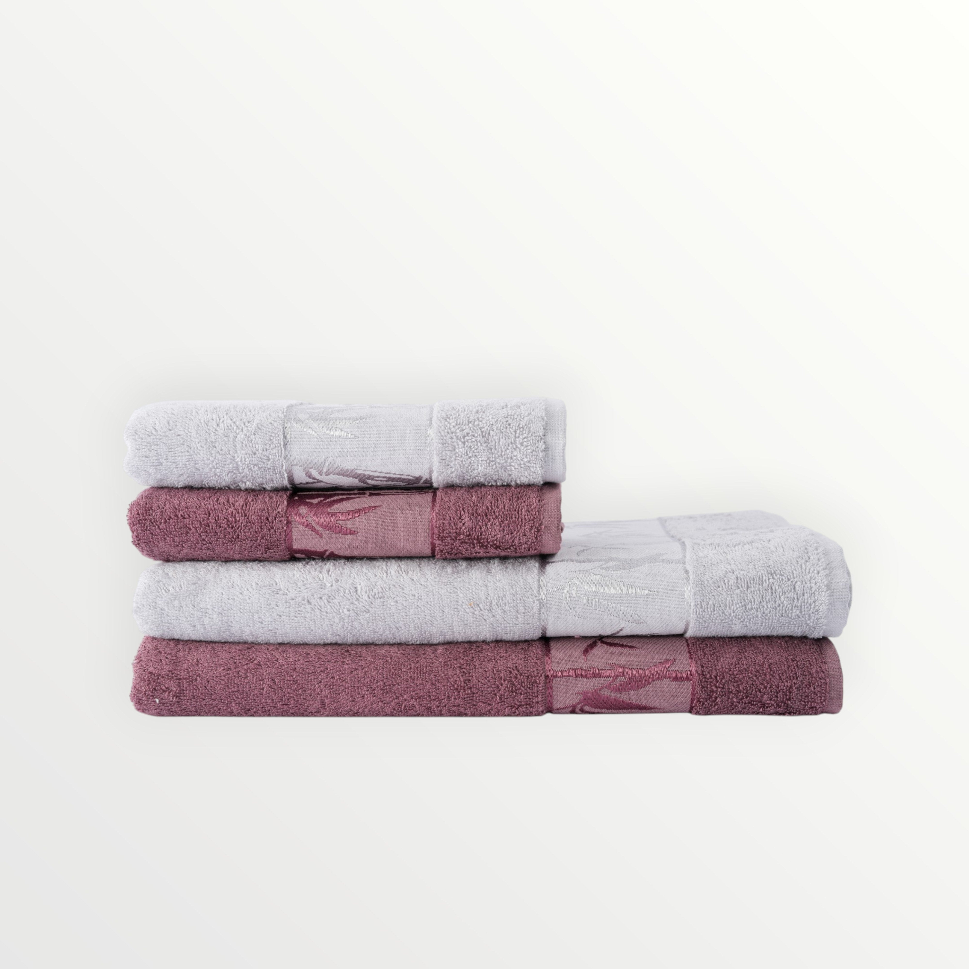 BAMBU Banyo Takımı — Gri - Mürdüm (2)