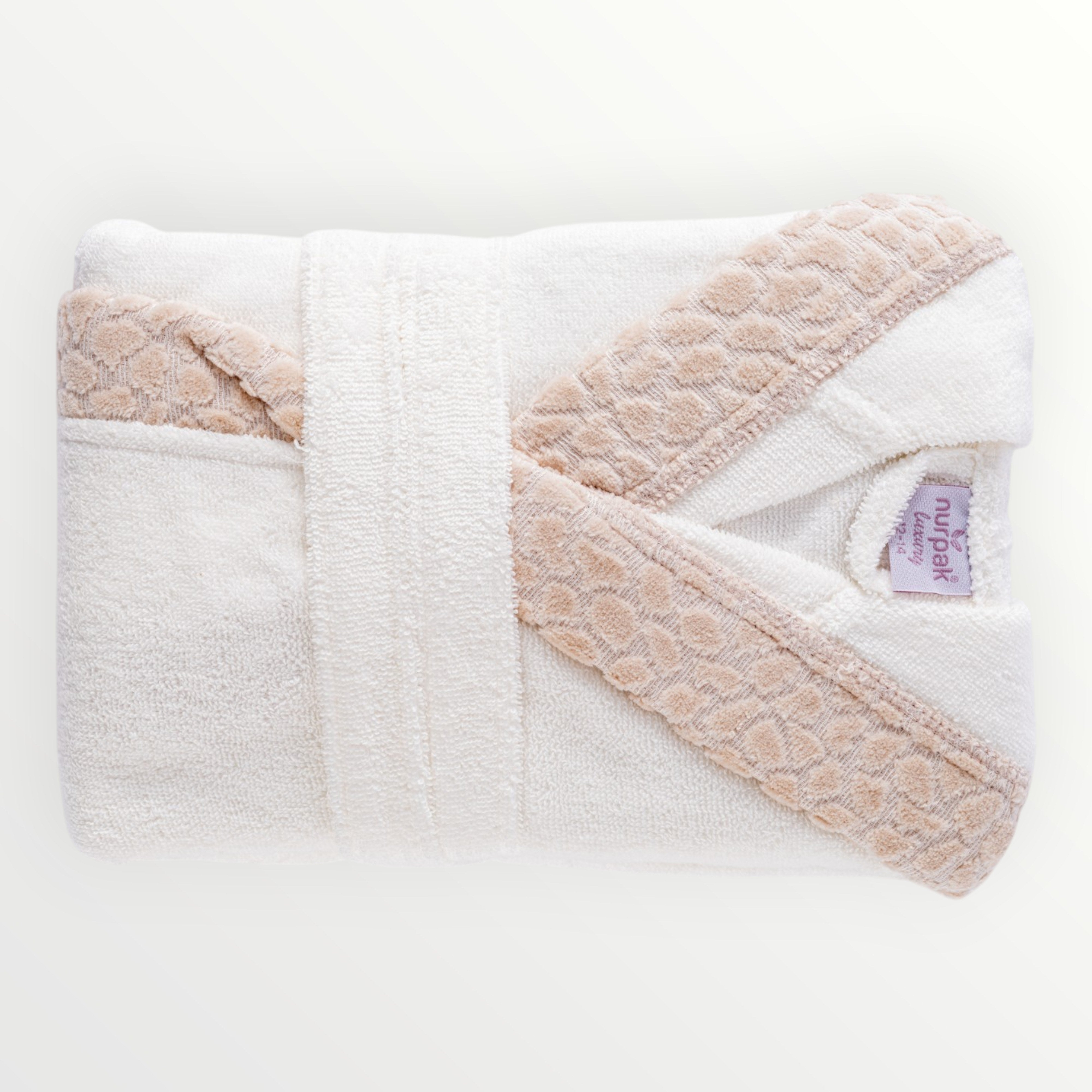 LUXURY Çocuk Bornozu — Krem