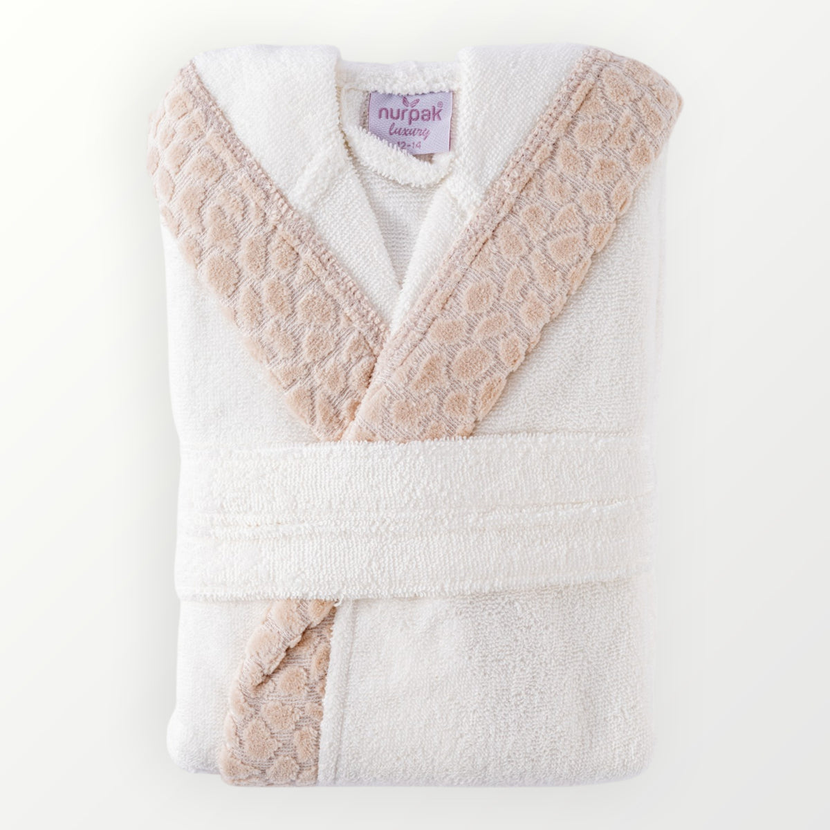 LUXURY Çocuk Bornozu — Krem
